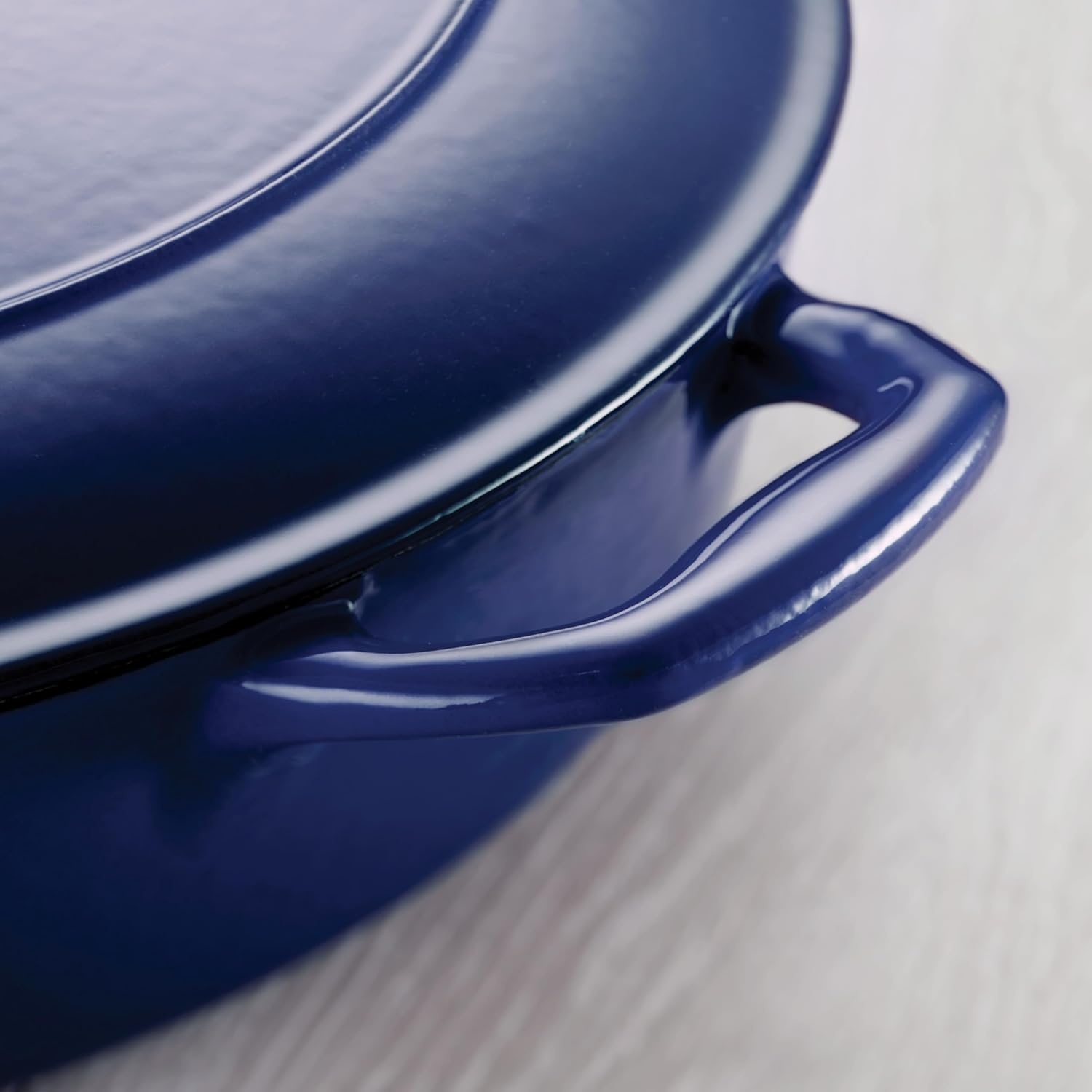 image:imageTramontina Bestow Enameled Cast Iron Dutch Oven Pot with Lid Round 55quart Cactus Gold KnobBlue