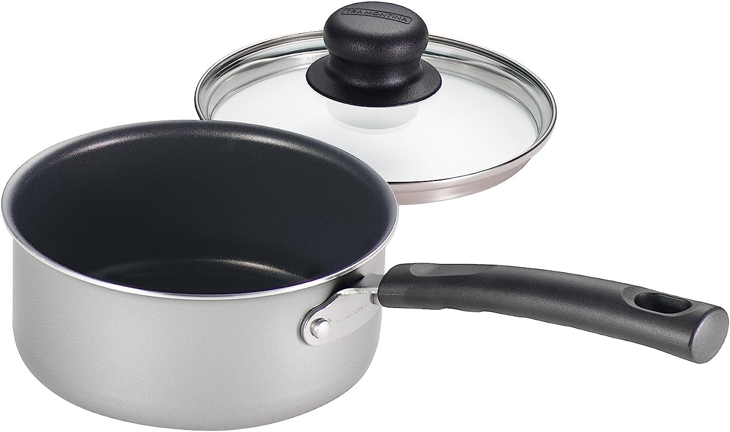 image:imageTramontina Primaware 15Piece Non Stick Cookware Set with Lids and Utensils Aluminum Nonstick Pots and Pans Kitchen Set StormSilver