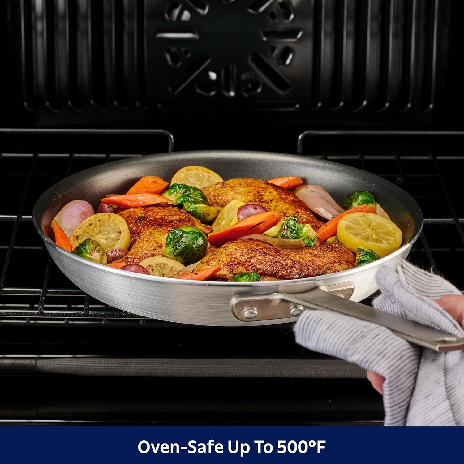 image:imageTramontina Professional 12Inch Non Stick Large Frying Pan HeavyGauge Aluminum Skillet with Reinforced Nonstick Coating Red Handle Dishwasher and Oven SafeNonstick Gray handle