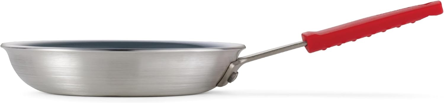 image:imageTramontina Professional 12Inch Non Stick Large Frying Pan HeavyGauge Aluminum Skillet with Reinforced Nonstick Coating Red Handle Dishwasher and Oven SafeCeramic Gray