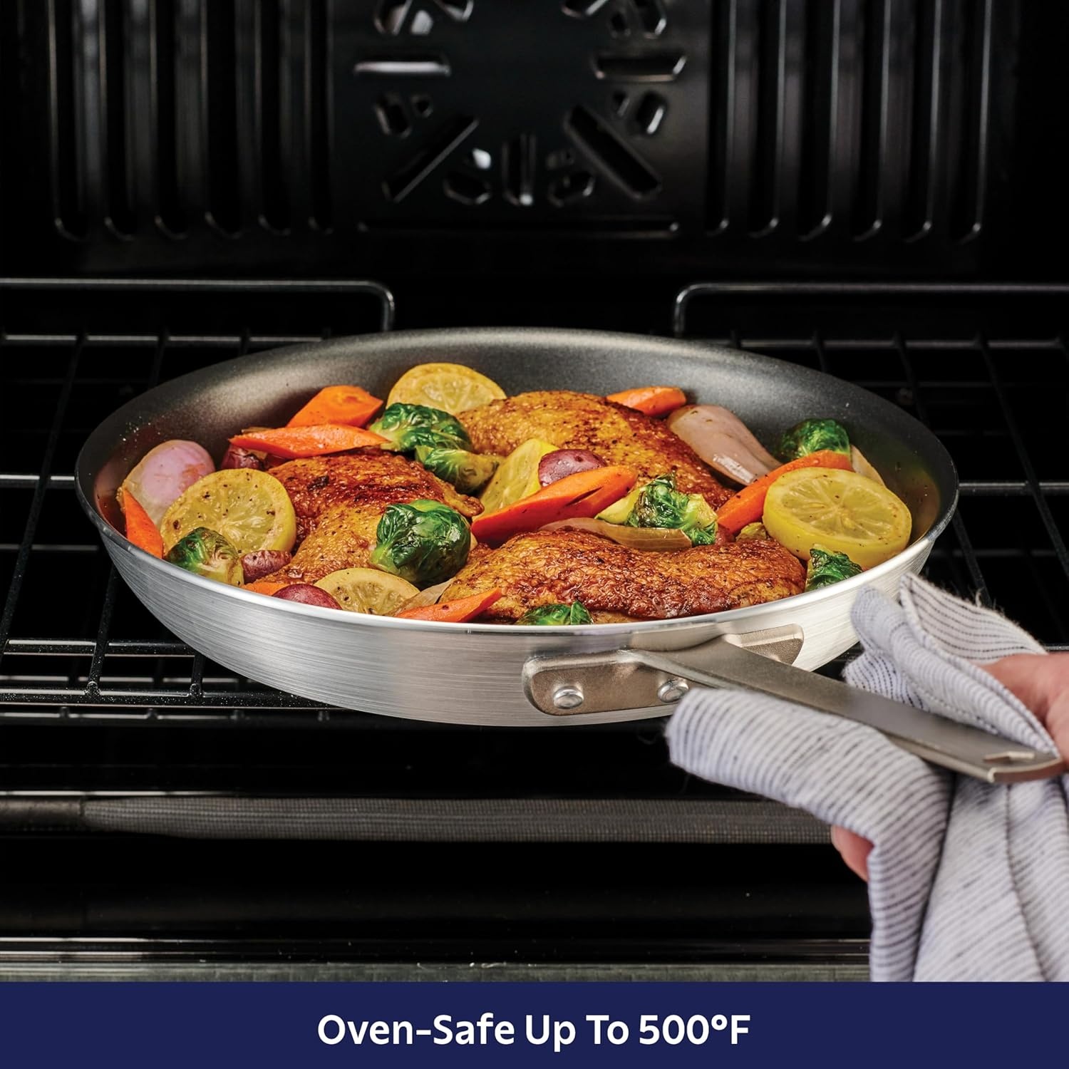 image:imageTramontina Professional 12Inch Non Stick Large Frying Pan HeavyGauge Aluminum Skillet with Reinforced Nonstick Coating Red Handle Dishwasher and Oven SafeNonstick Red handle