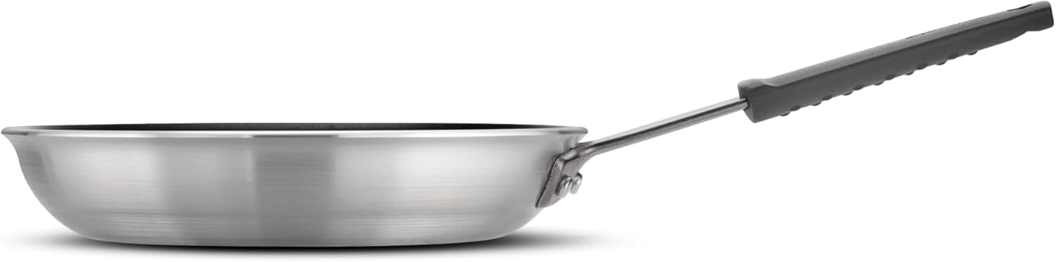 image:imageTramontina Professional 12Inch Non Stick Large Frying Pan HeavyGauge Aluminum Skillet with Reinforced Nonstick Coating Red Handle Dishwasher and Oven SafeNonstick Gray handle
