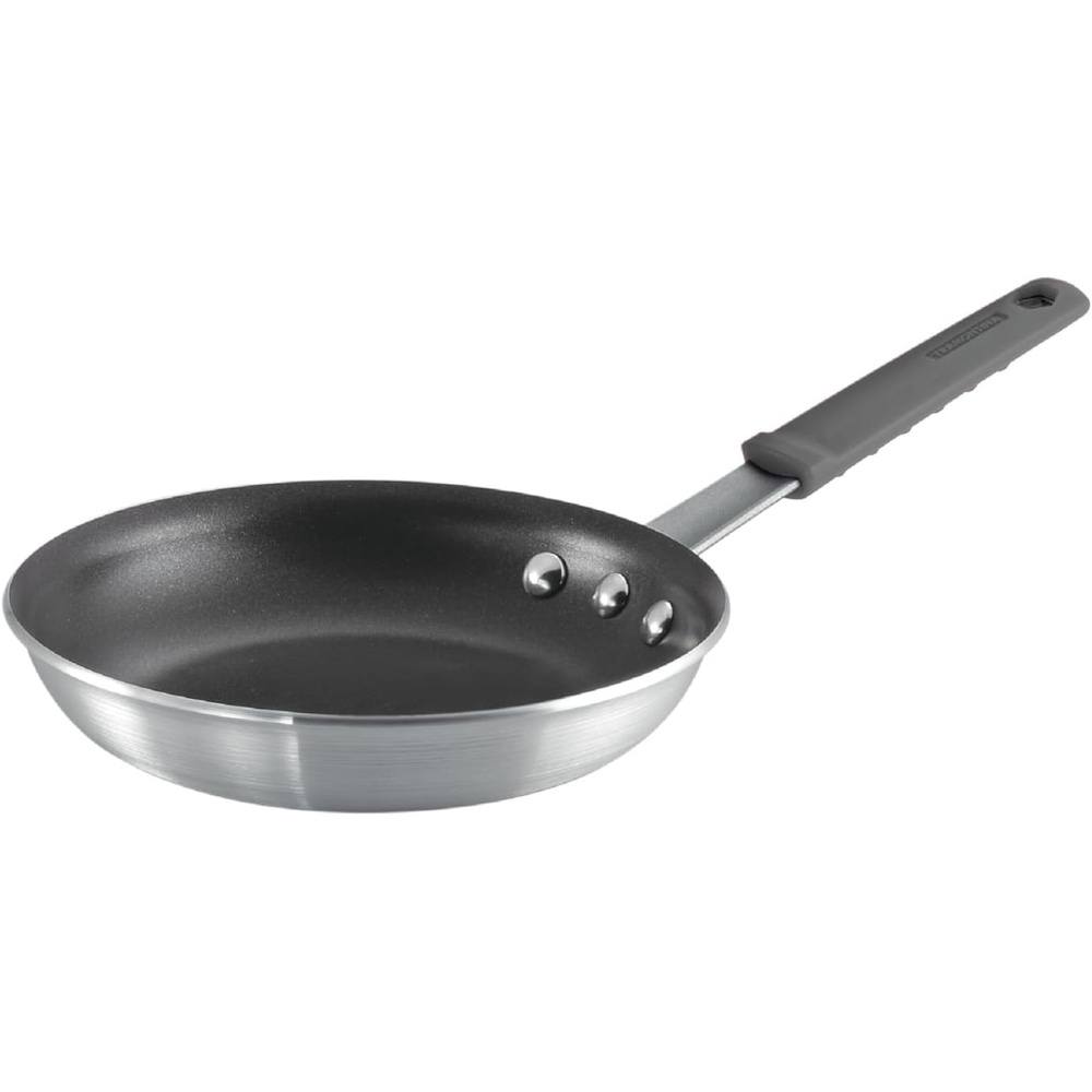 image:imageTramontina Professional 12Inch Non Stick Large Frying Pan HeavyGauge Aluminum Skillet with Reinforced Nonstick Coating Red Handle Dishwasher and Oven SafeNonstick Gray handle