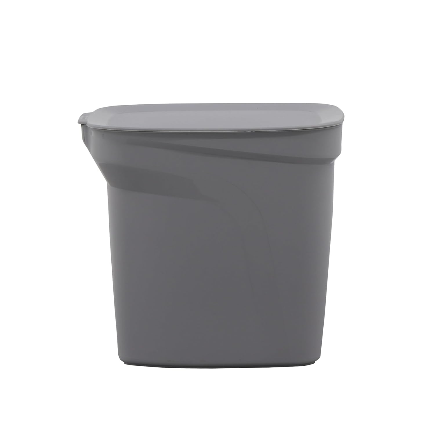 image:imageTramontina 2 Gallon Plastic Trash Bin with Step Pedal Gray Durable Injection Molded Design Lid Liner and Steel Rod 81200021DS