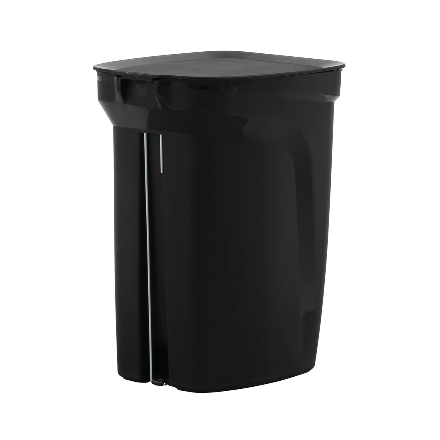 image:imageTramontina 25 Gallon Plastic Trash Bin with Step Pedal Black Durable Injection Molded Design Lid Liner and Steel Rod 81200022DS