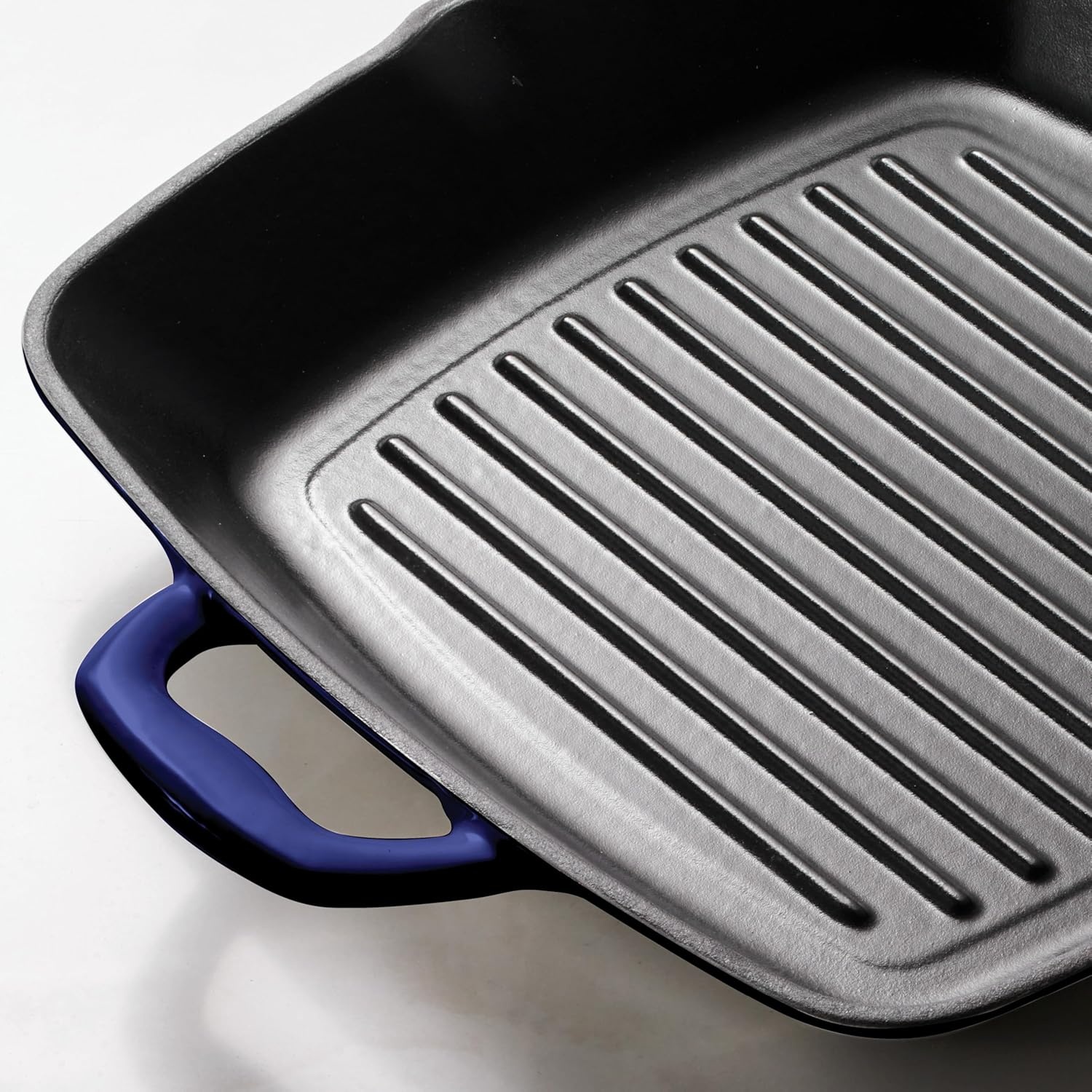 image:imageTramontina Bestow Enameled Cast Iron Grill Pan with Press 11inch RedBlue