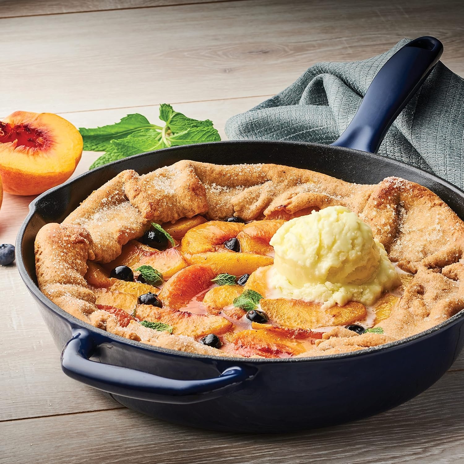 image:imageTramontina Bestow Enameled Cast Iron Grill Pan with Press 11inch RedBlue