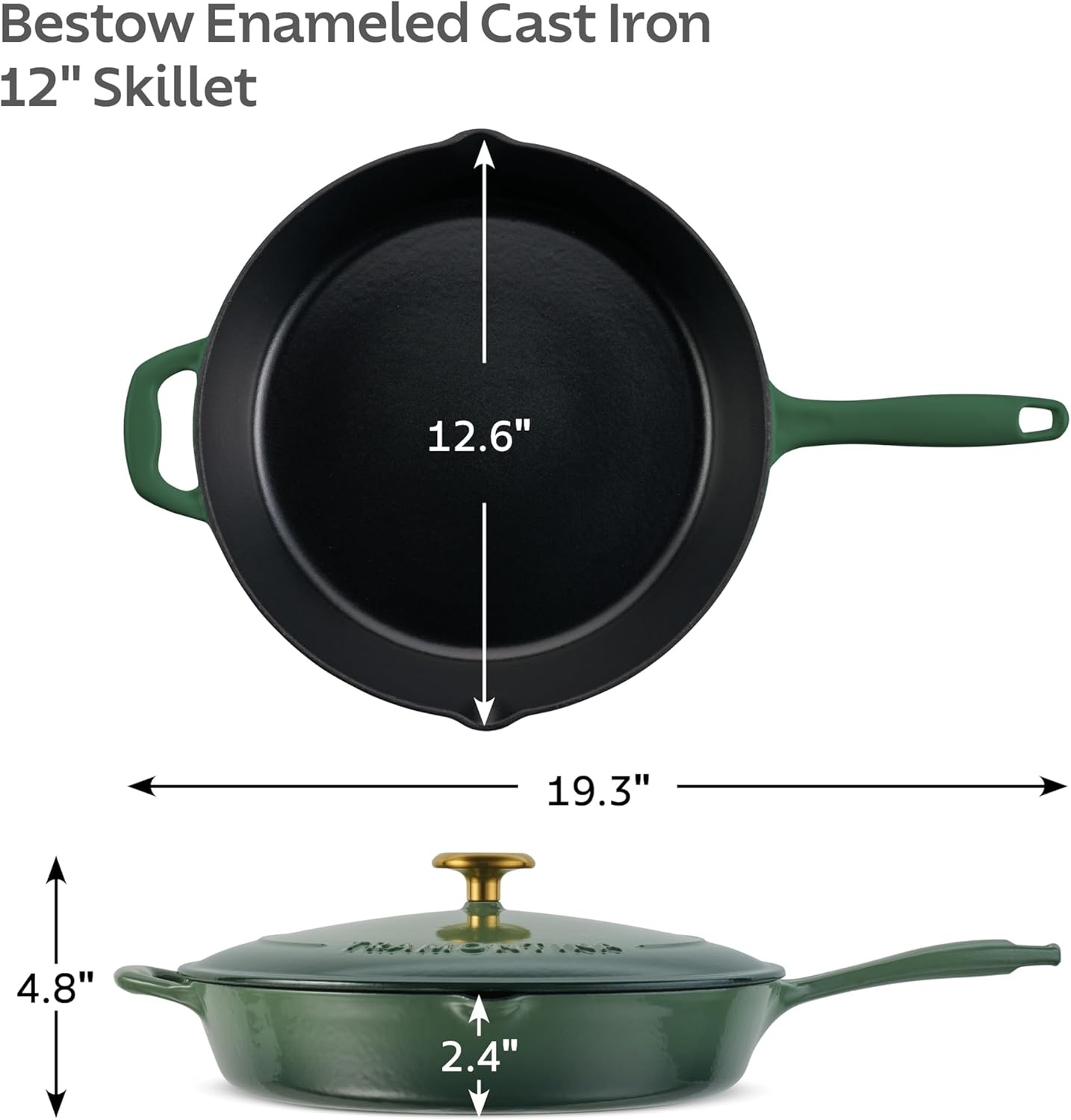 image:imageTramontina Bestow Enameled Cast Iron Grill Pan with Press 11inch RedCactus