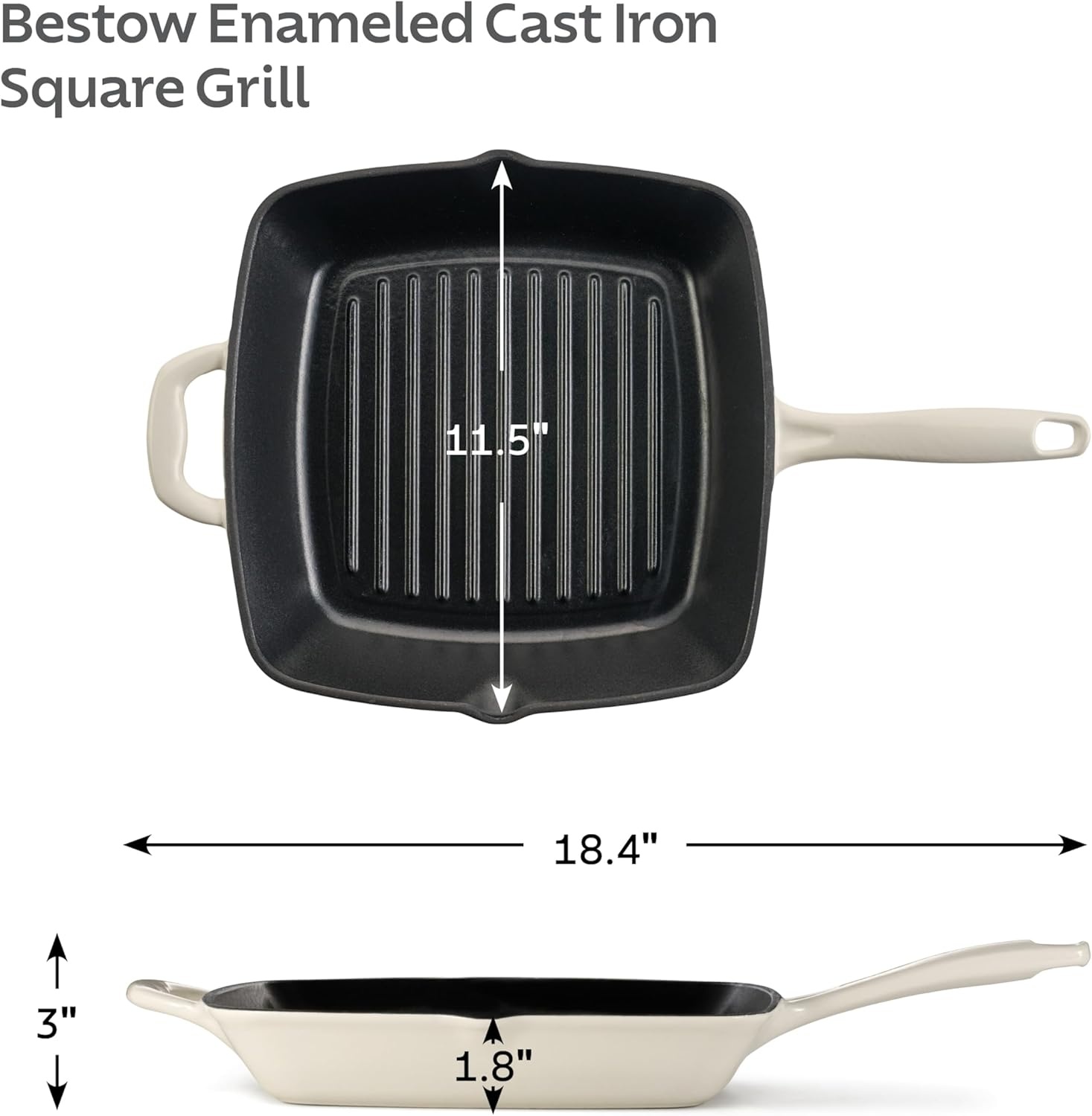 image:imageTramontina Bestow Enameled Cast Iron Grill Pan with Press 11inch RedLatte