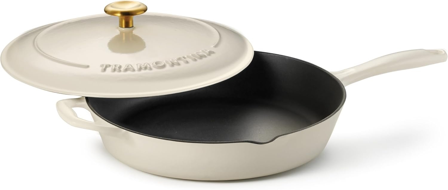 image:imageTramontina Bestow Enameled Cast Iron Grill Pan with Press 11inch RedLatte