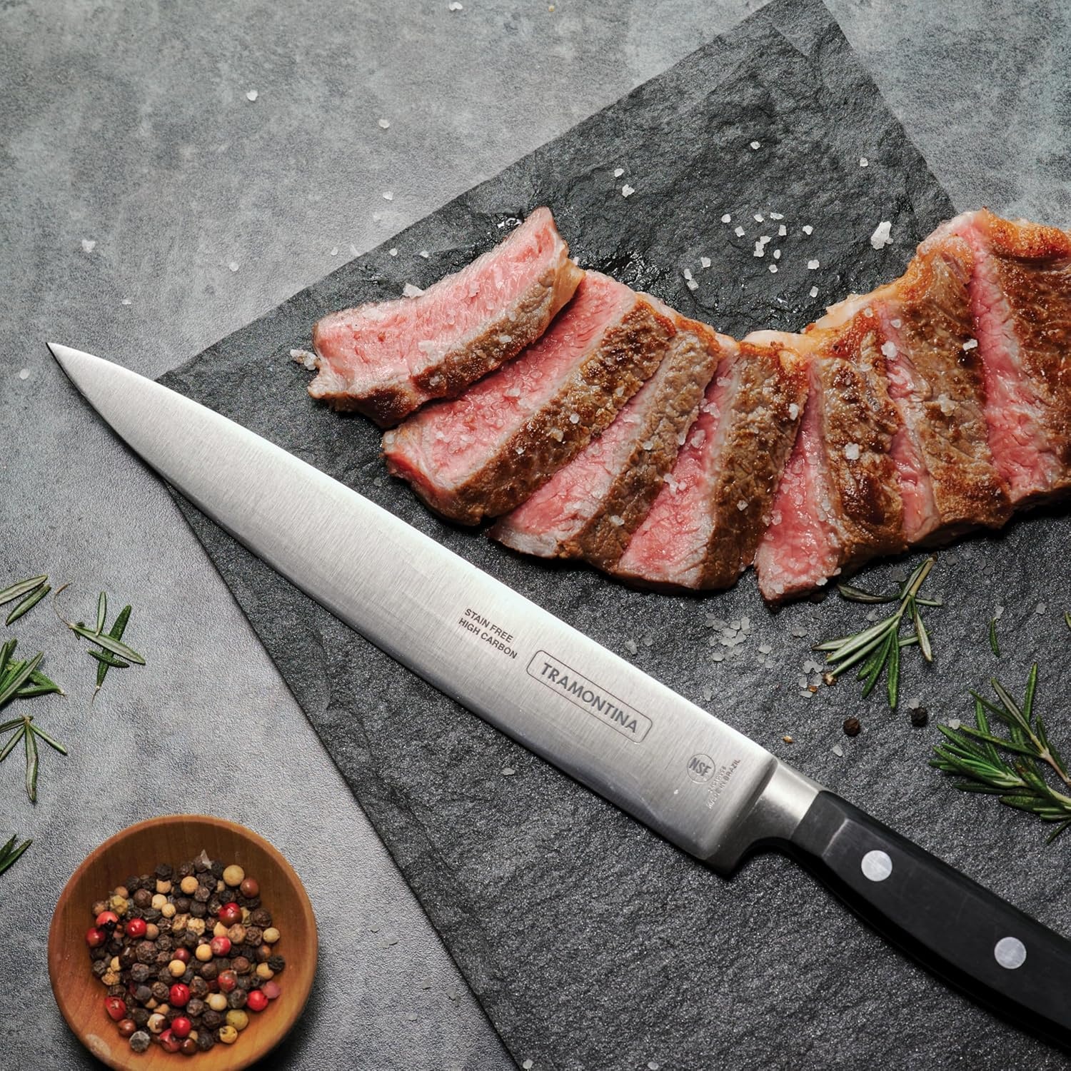 image:imageTramontina Pro Series Forged 5Inch Santoku Knife Japanese Chef Knife8Inch Carving Knife