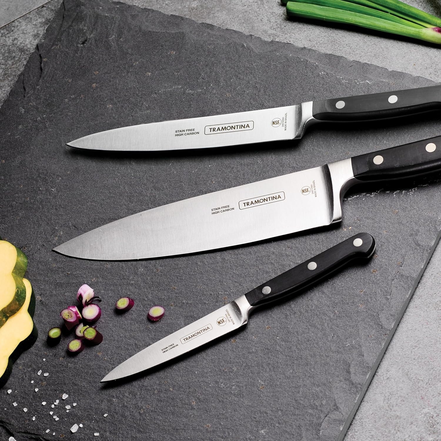 image:imageTramontina Pro Series Forged 7Piece Kitchen Knife Block Set3Piece Starter Set