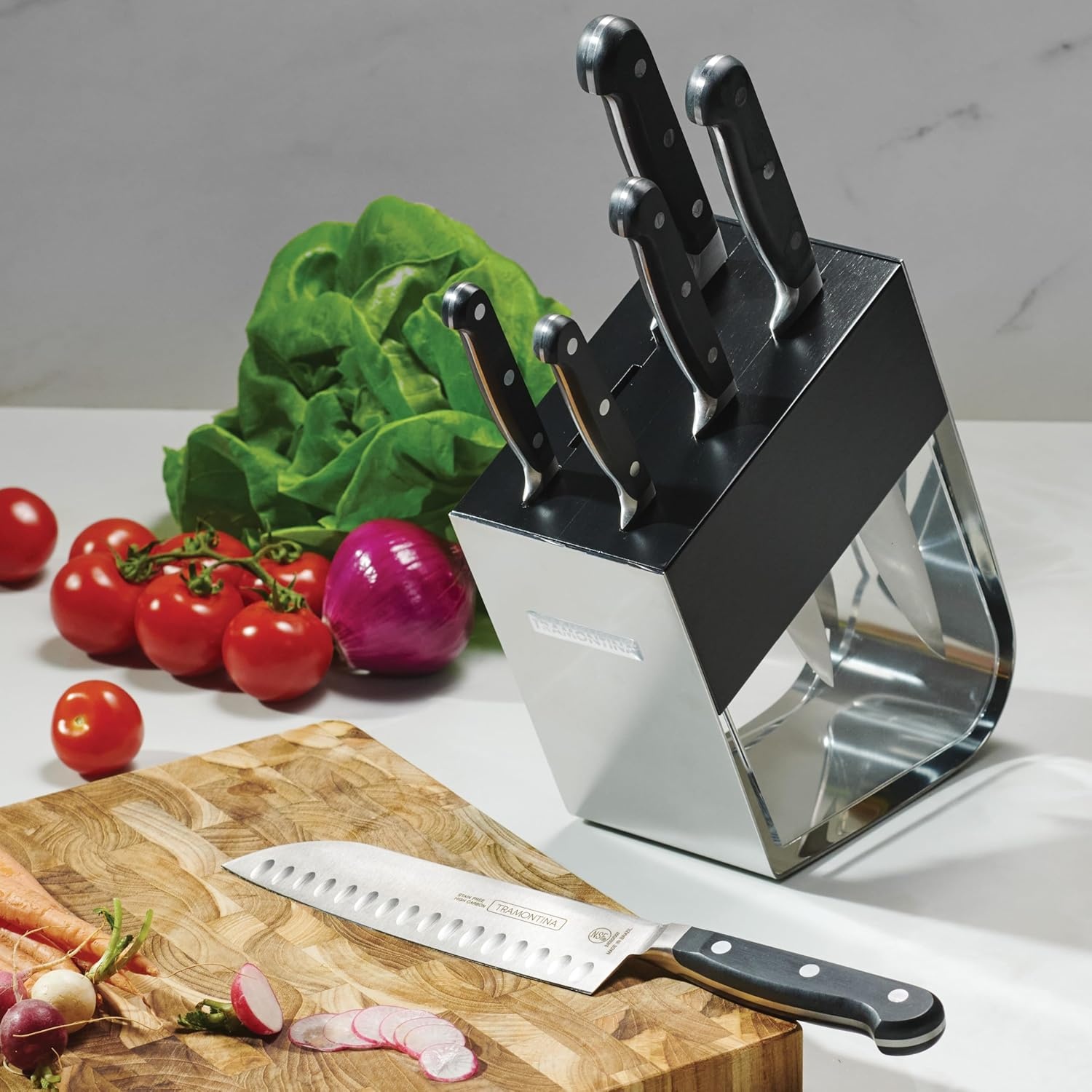 image:imageTramontina Pro Series Forged 7Piece Kitchen Knife Block Set7Piece Block Set