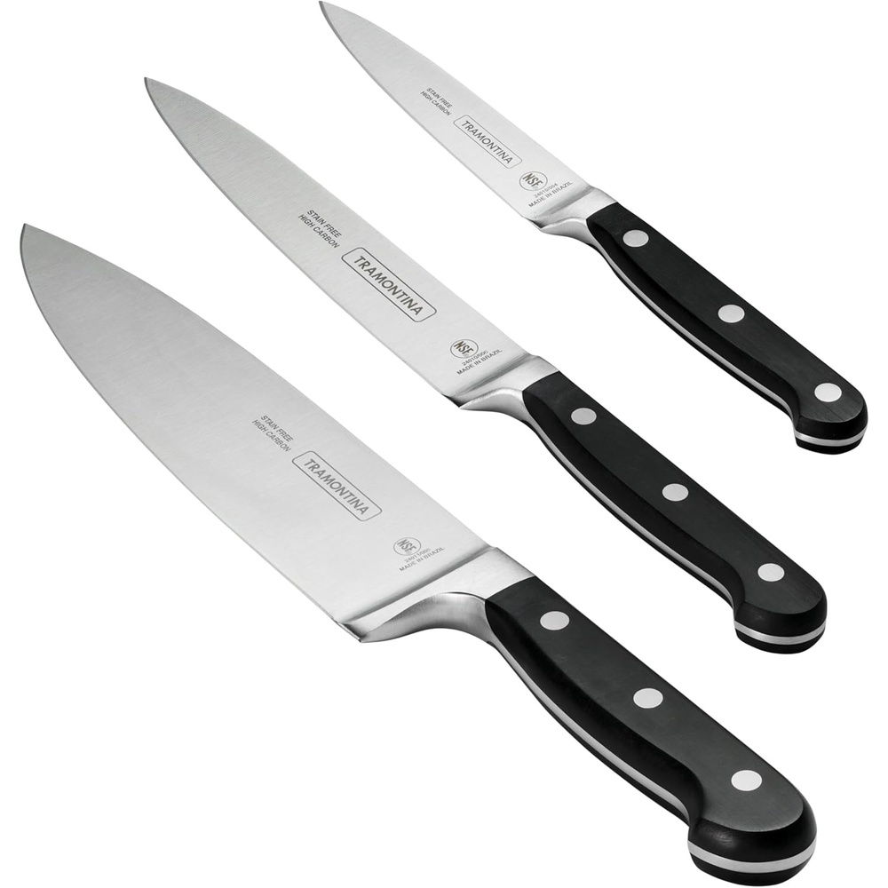 image:imageTramontina Pro Series Forged 7Piece Kitchen Knife Block Set3Piece Starter Set