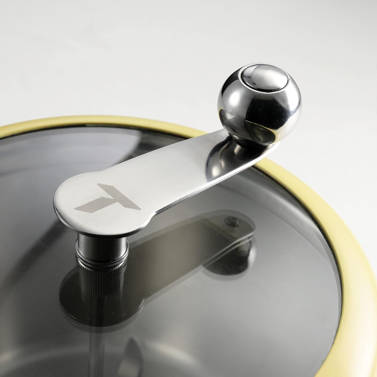 image:imageTramontina Golden Pop Popcorn Maker 55Quart Stainless Steel Stovetop Popcorn Popper Compatible with All Stovetops YellowYellow