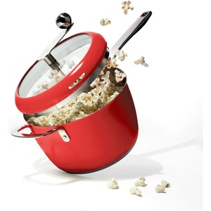 image:imageTramontina Golden Pop Popcorn Maker 55Quart Stainless Steel Stovetop Popcorn Popper Compatible with All Stovetops YellowRed