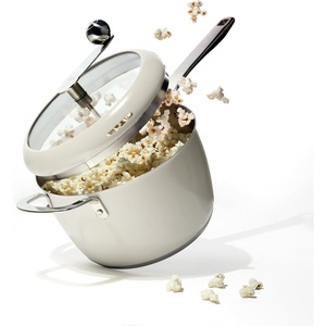 image:imageTramontina Golden Pop Popcorn Maker 55Quart Stainless Steel Stovetop Popcorn Popper Compatible with All Stovetops YellowWhite