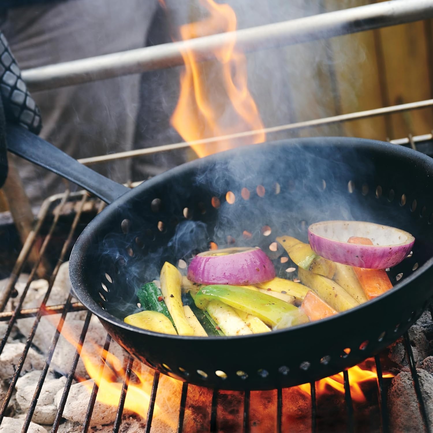 image:imageTramontina Churrasco 10 Inch BBQ Round Carbon Steel Wok 80905017DS