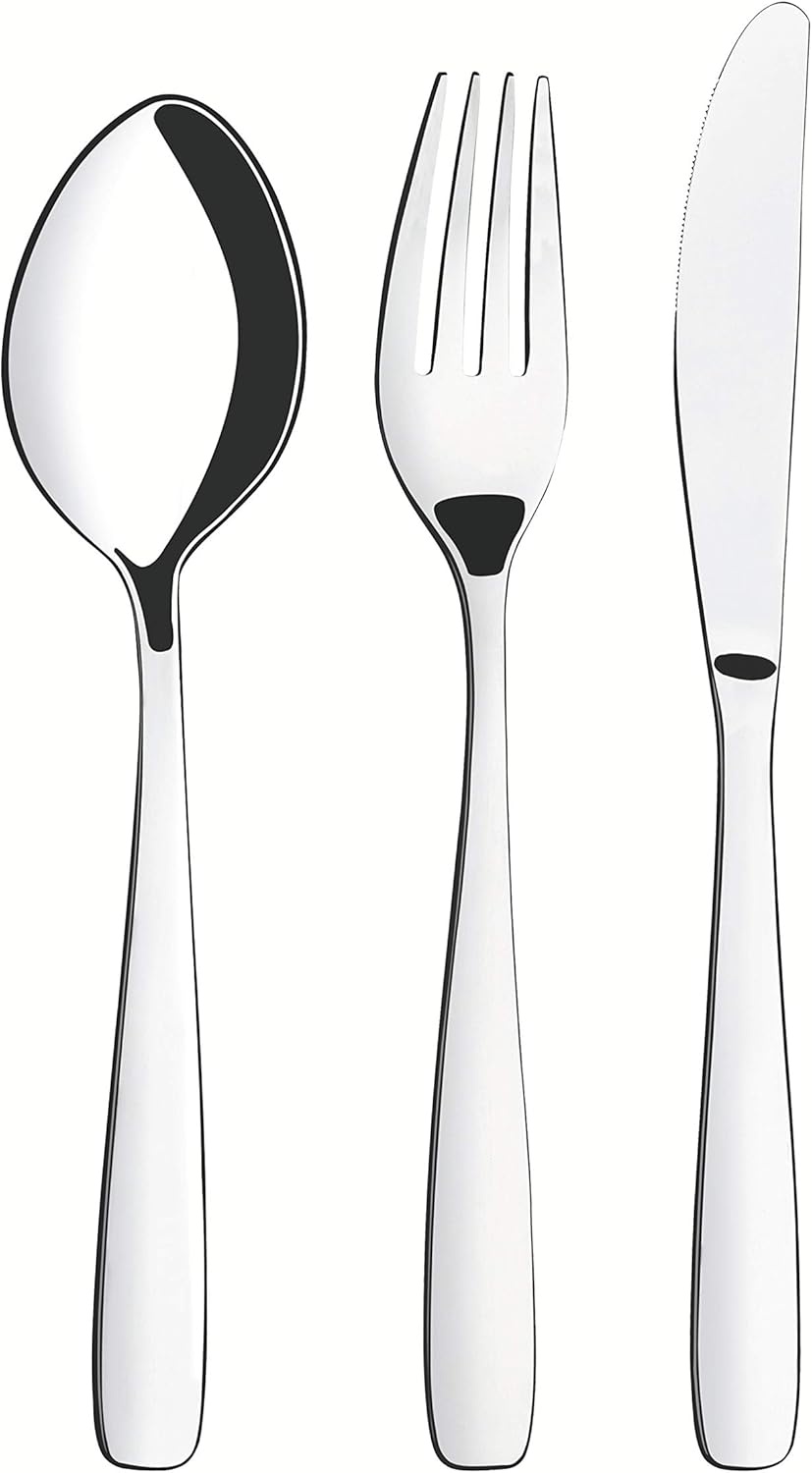 image:imageTramontina Cutlery Set with Steak Knives 12 Piece Sharp Knife and Fork Set with Wooden Handles Camping Kitchen Rustic Dishwasher Safe 29899199Stainless Steel