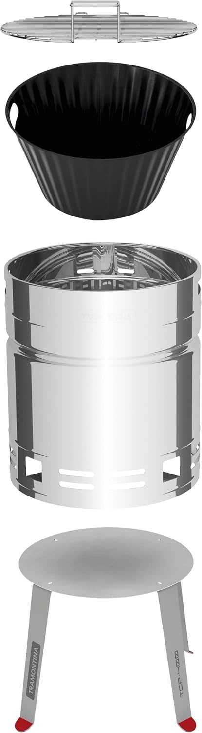 image:imageTramontina TCP400 26500006 Shrasco Barbecue Grill Diameter 157 inches 40 cm For Charcoal Stoves Tubular Grill Made in BrazilDiameter 157 inches 40 cm tube type