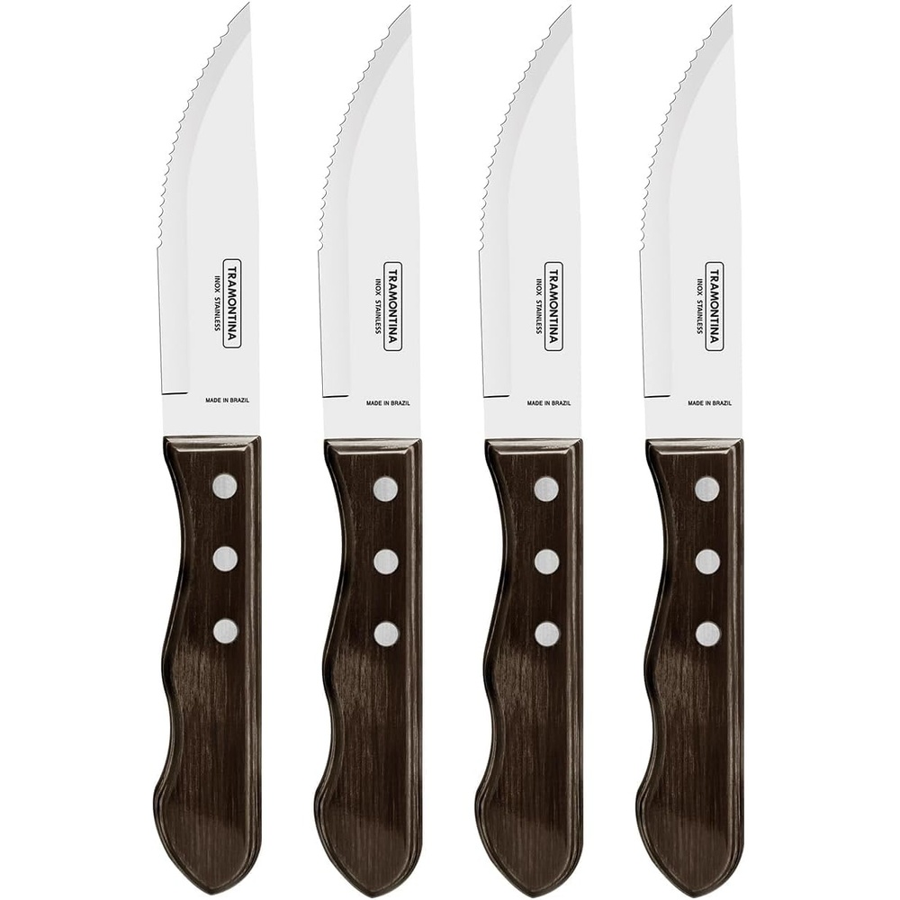 image:imageTramontina Churrasco 5 inch Jumbo Steak Knife Set4 Piece Brown