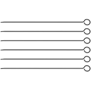 image:imageTramontina 26418065 Wooden Handle Barbecue Skewer Churrasco Skewers Double 256 inches 65 cm For Large Meats Made in Brazil TRAMONTINA20cm