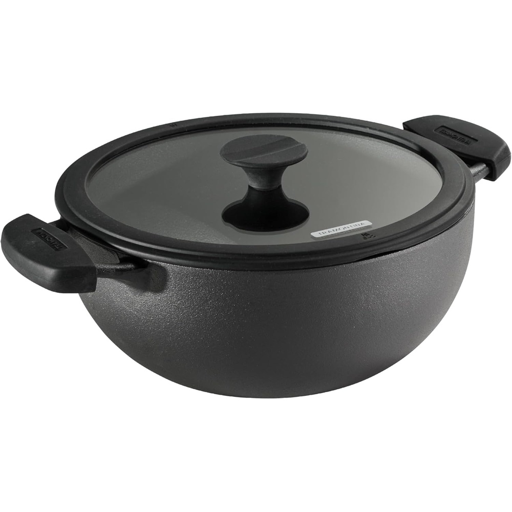 image:imageTramontina Utsava 39Quart PreSeasoned Cast Iron Kadai with Lid Kadhai Pot for Indian Cooking49Quart