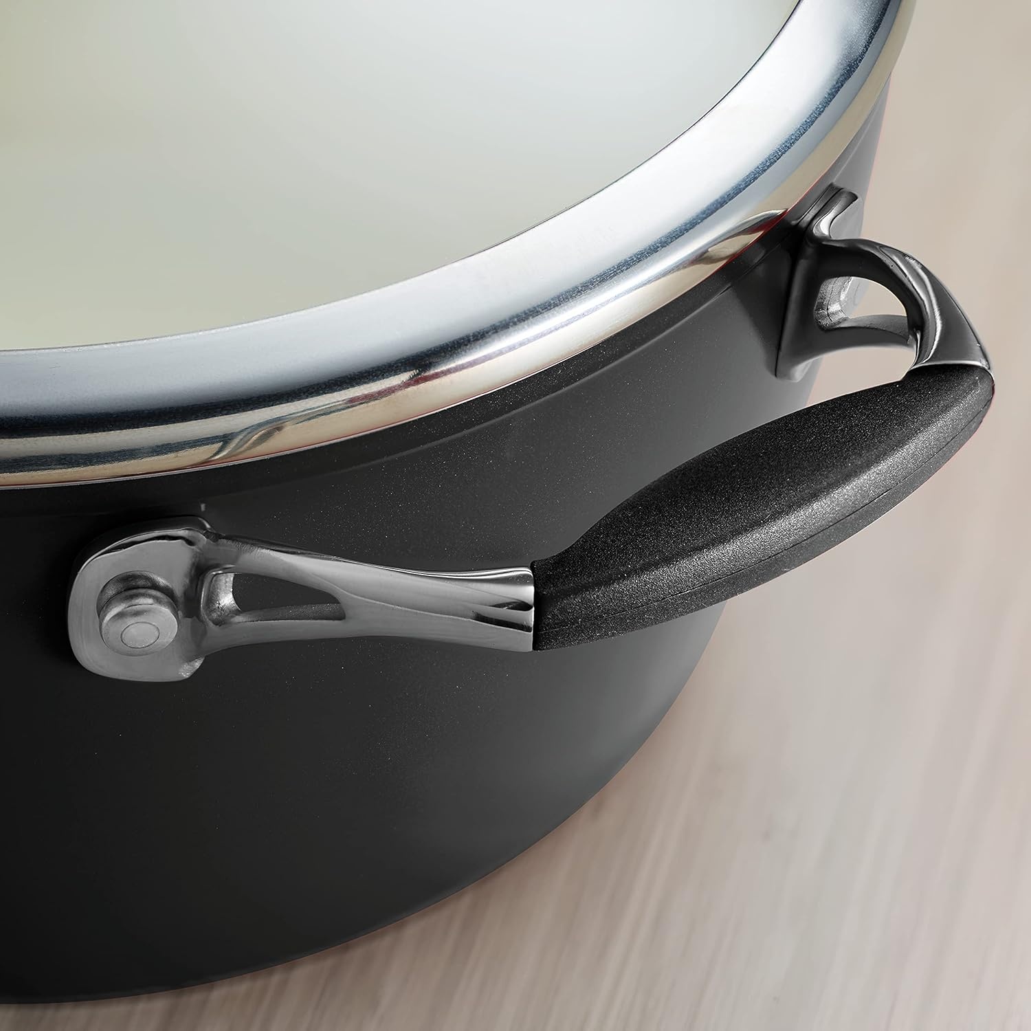 image:imageTramontina Ceramica Deluxe 5Quart Dutch Oven Pot with Lid Ceramic Non Stick OvenSafe Metallic BlackDutch Oven