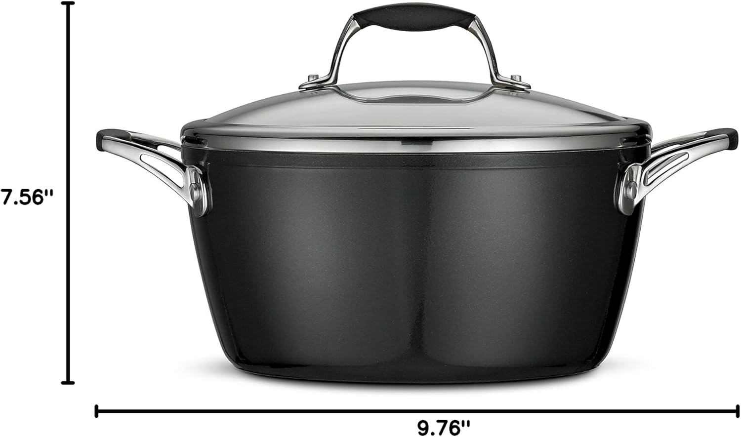 image:imageTramontina Ceramica Deluxe 5Quart Dutch Oven Pot with Lid Ceramic Non Stick OvenSafe Metallic BlackDutch Oven