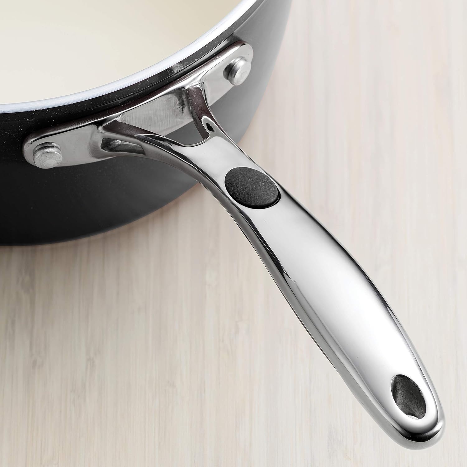 image:imageTramontina Ceramica Deluxe 5Quart Dutch Oven Pot with Lid Ceramic Non Stick OvenSafe Metallic BlackSauce Pan