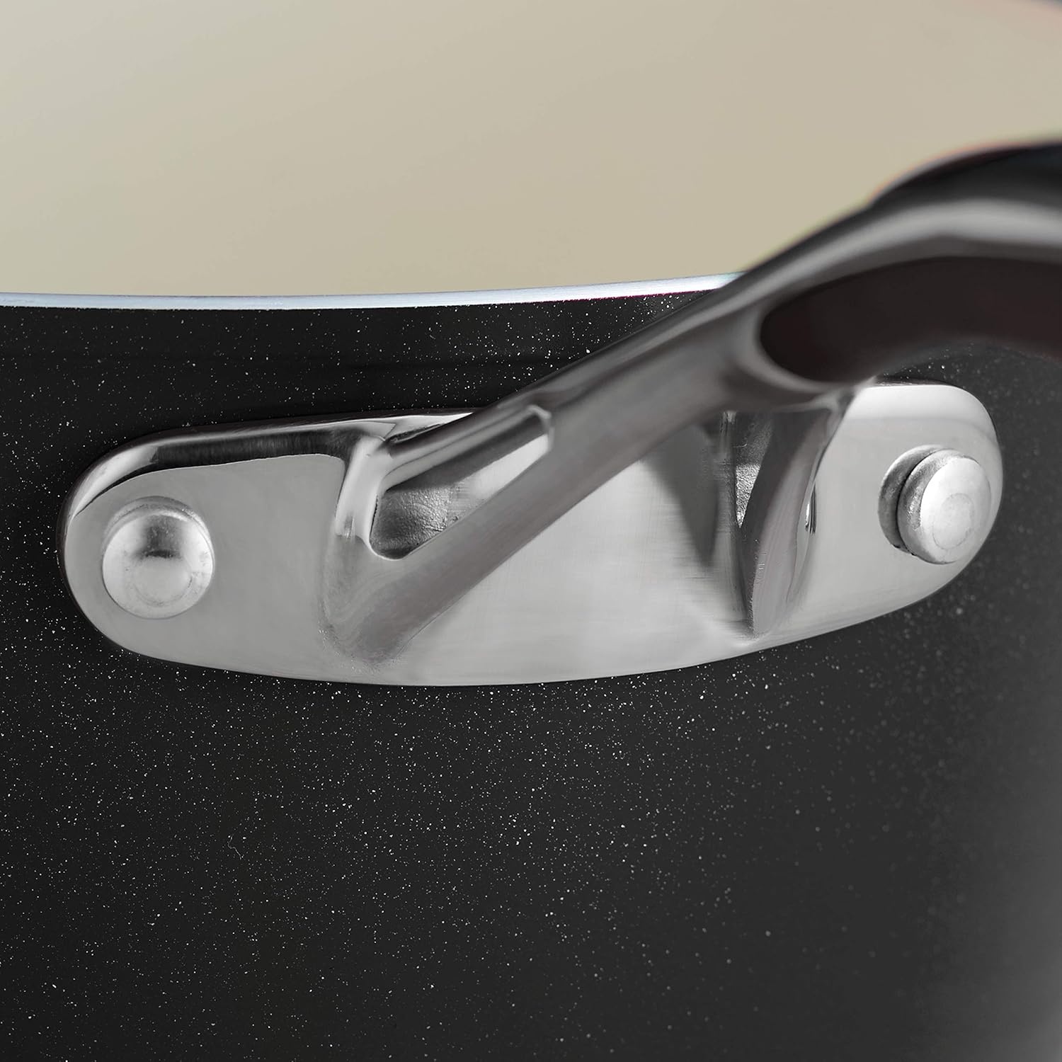 image:imageTramontina Ceramica Deluxe 5Quart Dutch Oven Pot with Lid Ceramic Non Stick OvenSafe Metallic BlackSauce Pan
