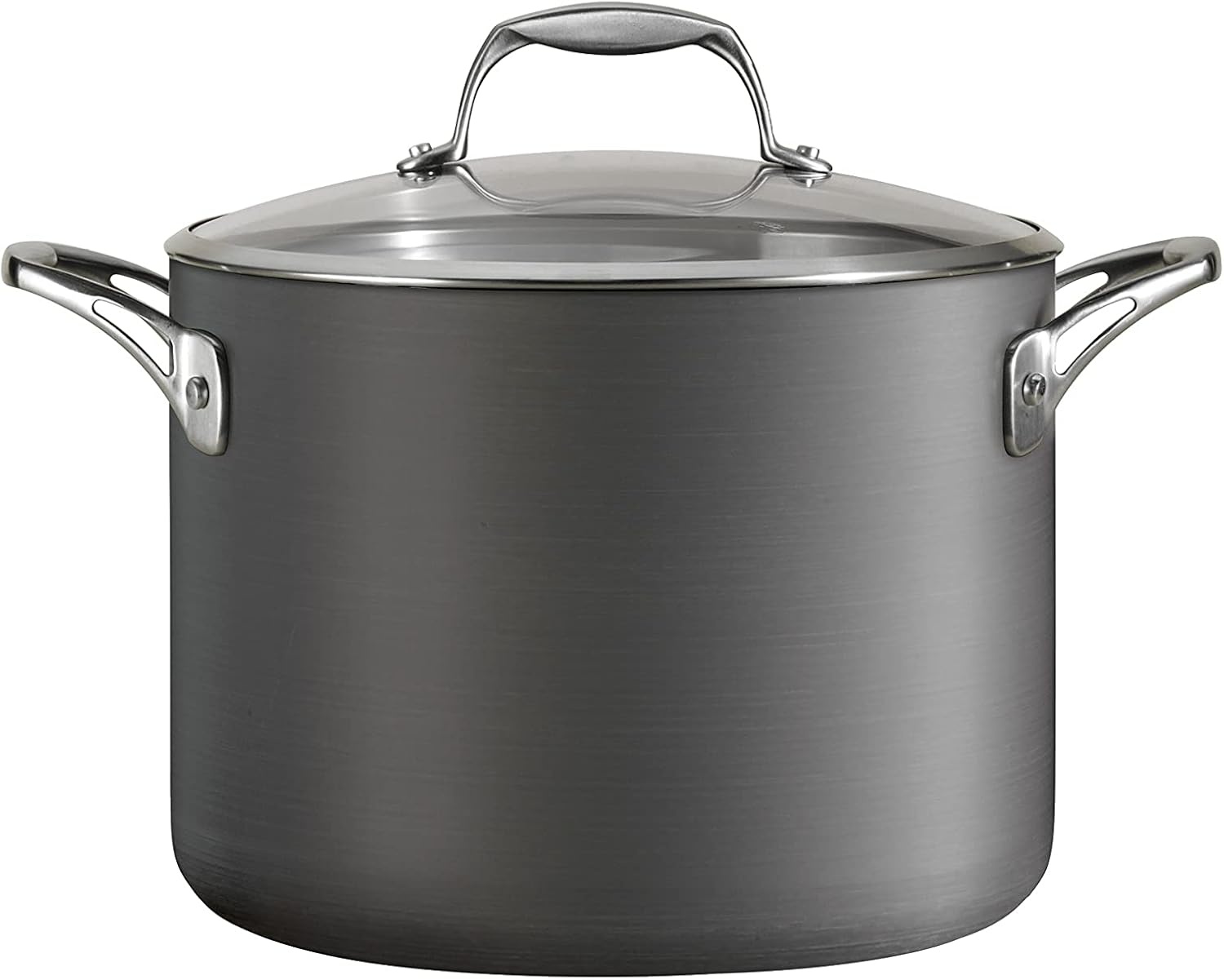image:imageTramontina Hard Anodized Non Stick 8Quart Stock Pot with Glass Lid Pasta Pot with Reinforced Nonstick Coating Oven SafeStock Pot
