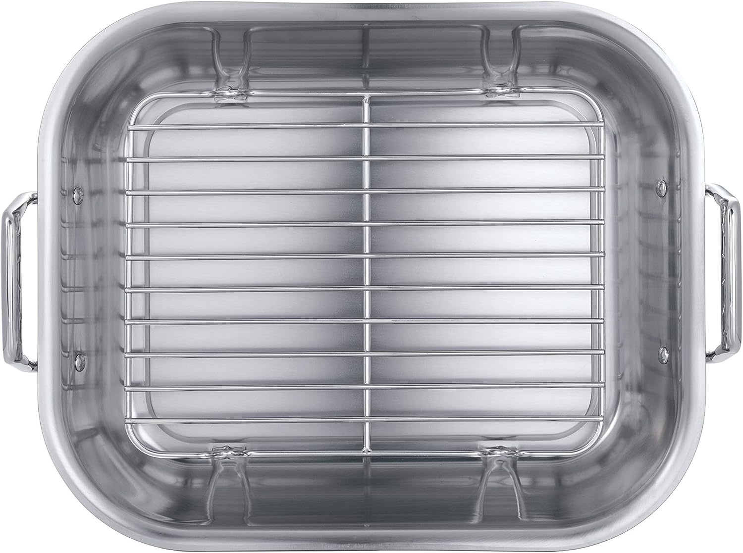 image:imageTramontina 135Inch Stainless Steel Roasting Pan with Rack Turkey Roaster for Oven Dishwasher Safe Made in Brazil1675Inch