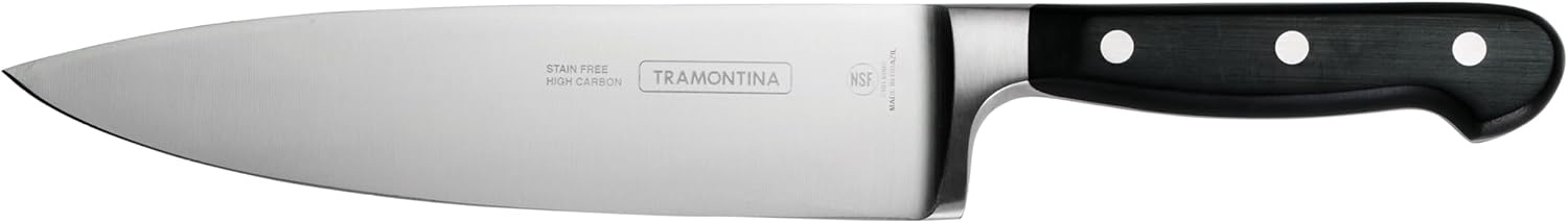 image:imageTramontina Pro Series Forged 8Inch Chef Knife Stainfree HighCarbon Steel Kitchen Knives for Cooking8Inch Cooks Knife