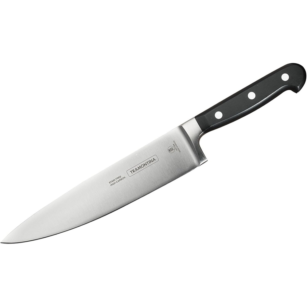 image:imageTramontina Pro Series Forged 8Inch Chef Knife Stainfree HighCarbon Steel Kitchen Knives for Cooking8Inch Chefs Knife