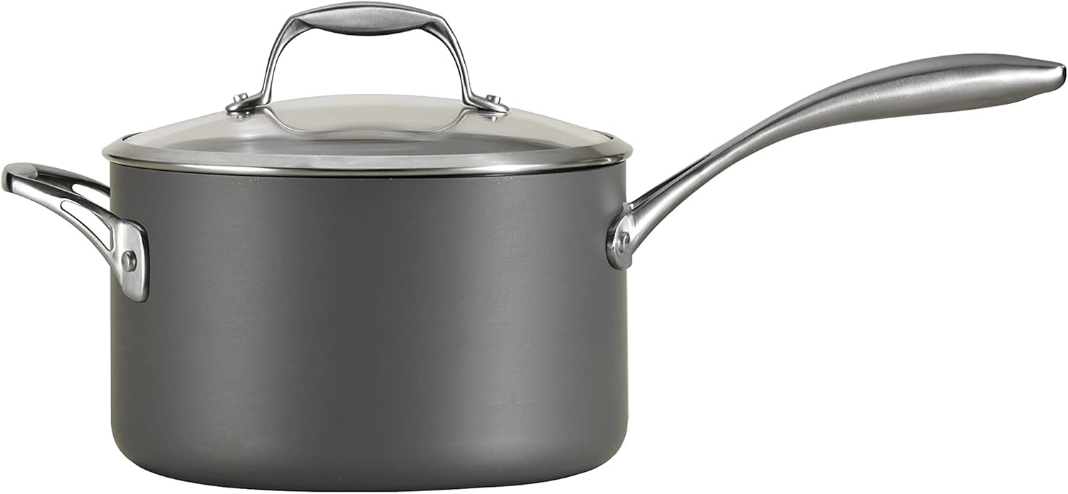 image:imageTramontina OnyxPro Hard Anodized Non Stick 10Piece Cookware Set with Glass Lids Pots and Pans Kitchen Set Oven SafeSauce Pan