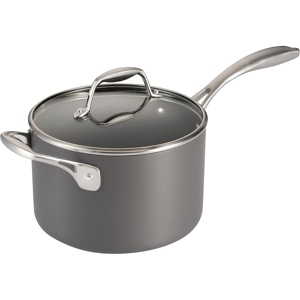 image:imageTramontina OnyxPro Hard Anodized Non Stick 10Piece Cookware Set with Glass Lids Pots and Pans Kitchen Set Oven SafeSauce Pan