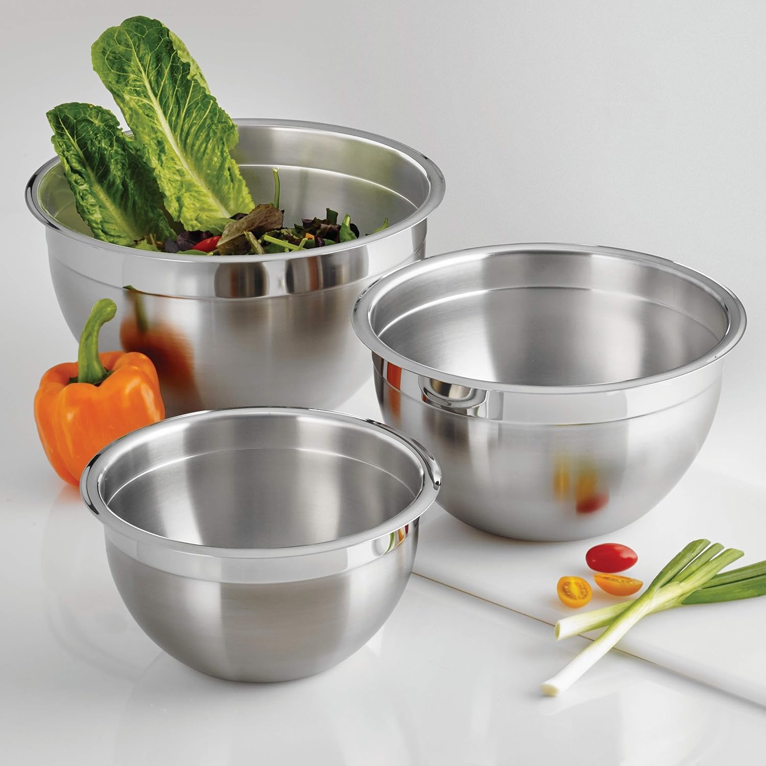 image:imageTramontina Gourmet 3Quart Stainless Steel Mixing Bowl Ideal for Salads Preparing and Serving DishwasherSafe3Quart